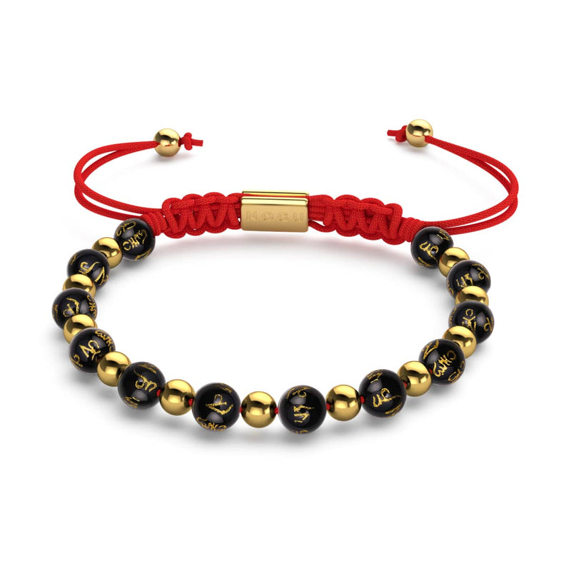 Tibetan Amulet | Mini Obsidian Mantra Bracelet