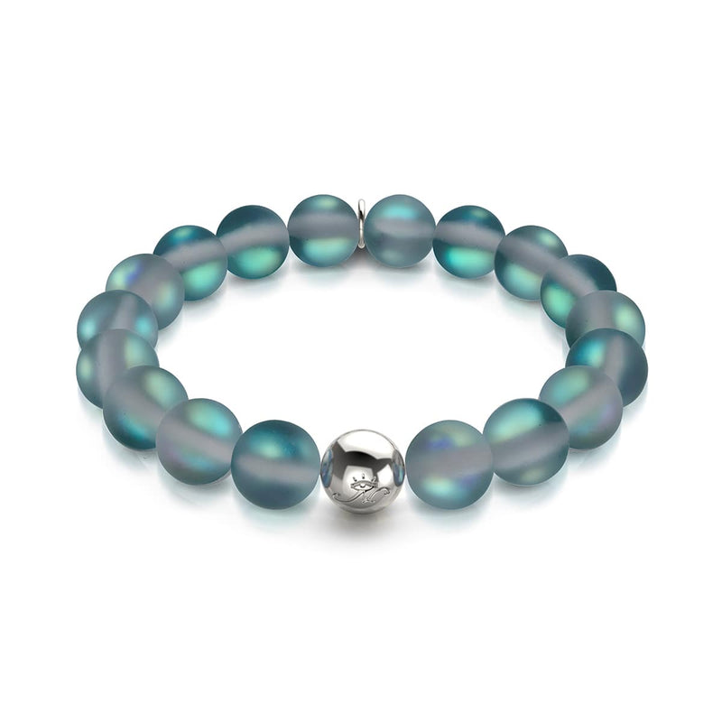 Grey | Silver | Mermaid Glass Statement Bracelet