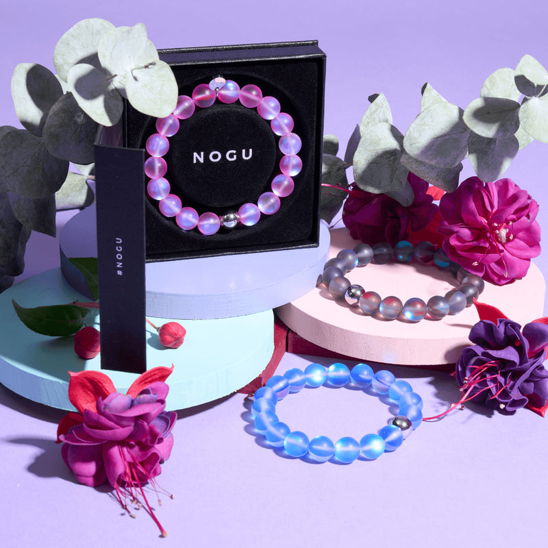 Lavender | Silver | Mermaid Glass Statement Bracelet