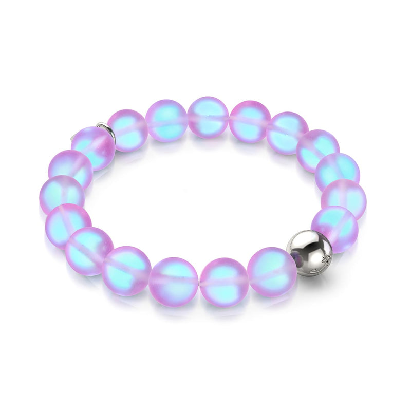 Lavender | Silver | Mermaid Glass Statement Bracelet