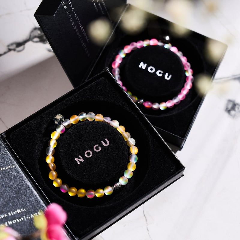 Lemonade | Silver | Mermaid Glass Bead Bracelet