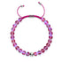 Magenta | Silver | Mermaid Glass Macrame Bead Bracelet