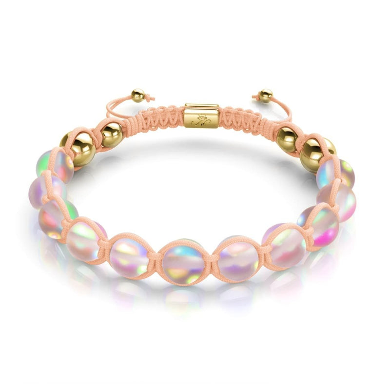 Peach | Gold | Mermaid Glass Charmballa Bracelet