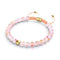 Peach | Gold | Mermaid Glass Macrame Bead Bracelet