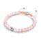 Peach | Silver | Mermaid Glass Macrame Bead Bracelet