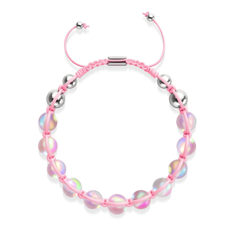 Pink | Silver | Mermaid Glass Charmballa Bracelet