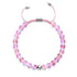 Pink | Silver | Mermaid Glass Macrame Bead Bracelet