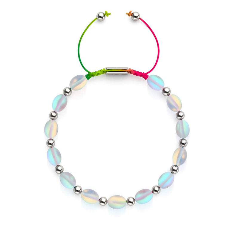 Rainbow White | Mermaid Glass Ocean Egg Bracelet