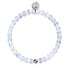 Rainbow White | Silver | Mermaid Glass Bead Bracelet