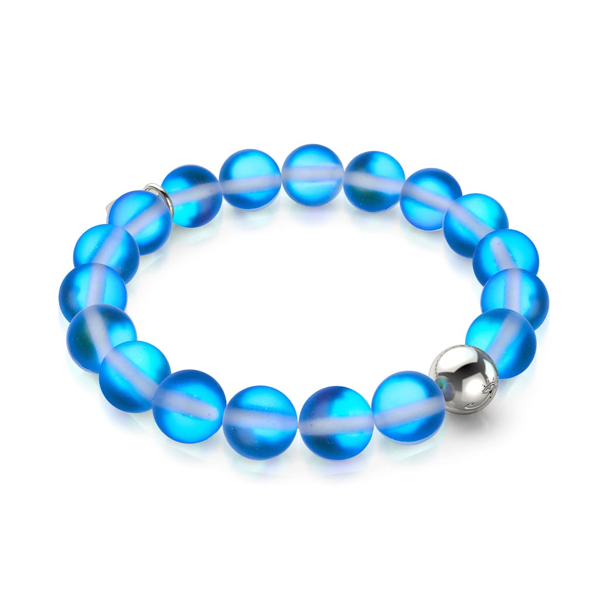 Sapphire Silver Mermaid Glass Statement Bracelet – NOGU United