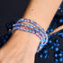 Unicorn Blue | Silver | Mermaid Glass Bead Bracelet