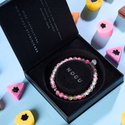 Unicorn Pink | Silver | Mermaid Glass Bead Bracelet