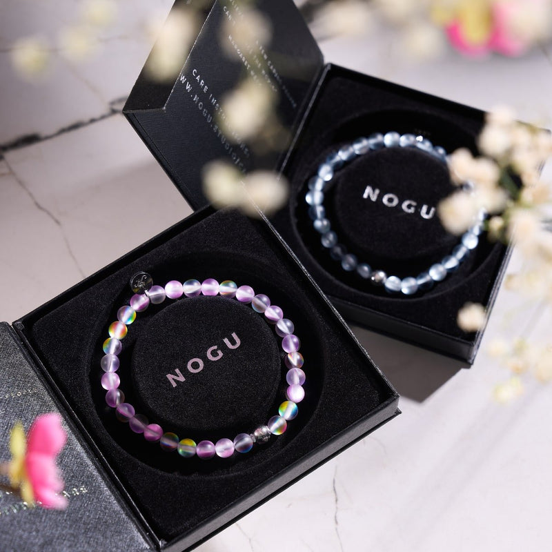 Unicorn Purple | Silver | Mermaid Glass Bead Bracelet