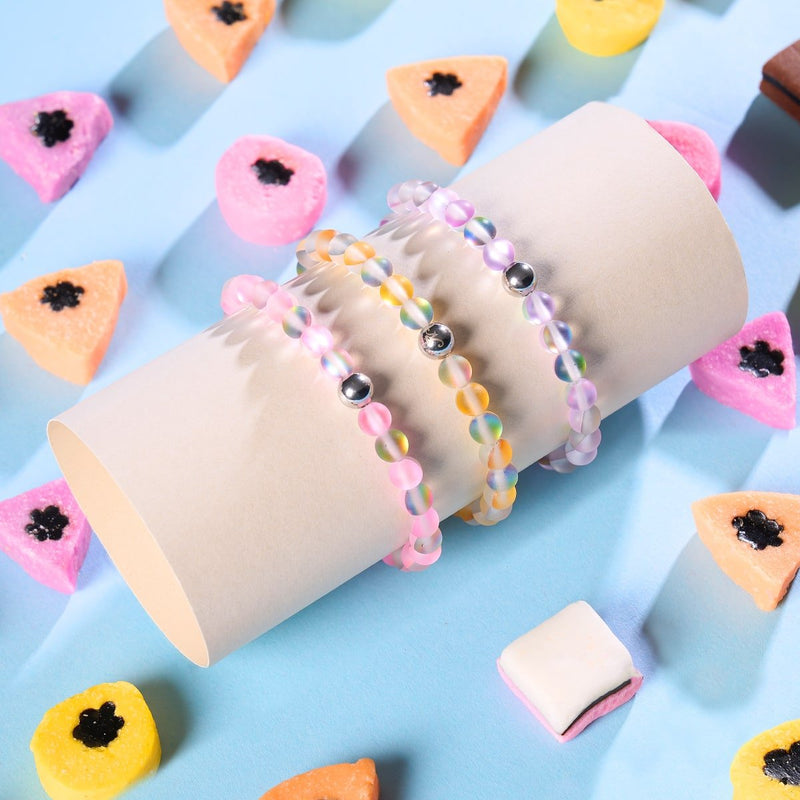 Unicorn Purple | Silver | Mermaid Glass Bead Bracelet