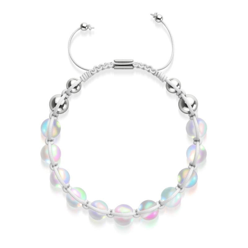 White | Rainbow White | Silver | Mermaid Glass Charmballa Bracelet