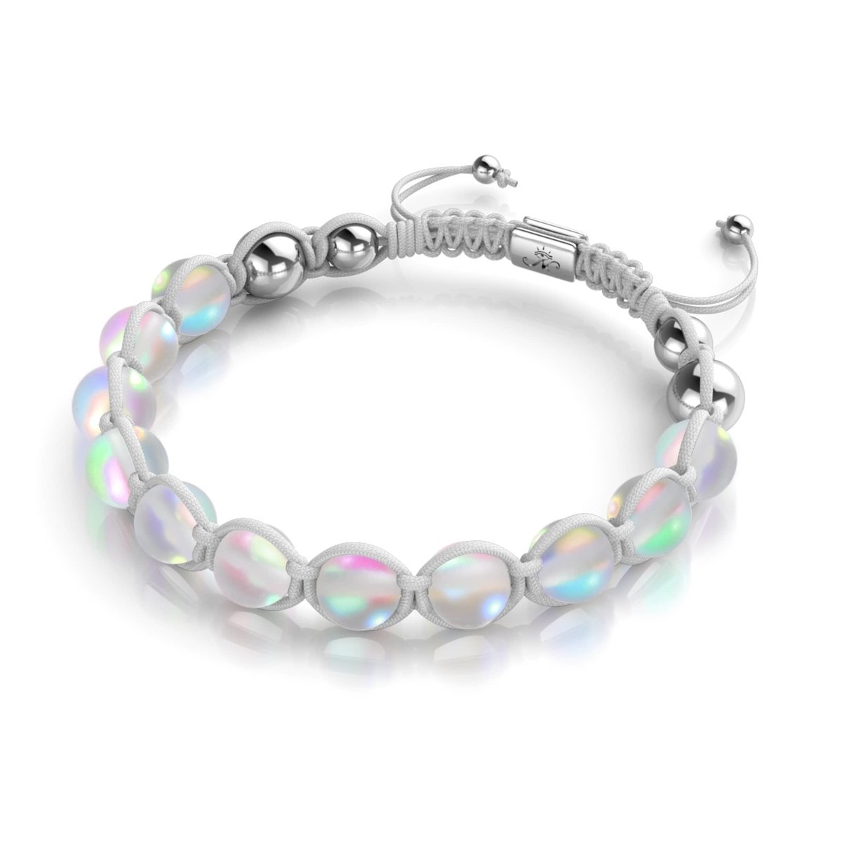 White | Rainbow White | Silver | Mermaid Glass Charmballa Bracelet