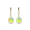 Canary | .925 Sterling Gold Vermeil | Mermaid Glass Drop Earrings