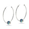 Grey | Silver | Mermaid Glass Hoop Earrings
