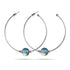 Grey | Silver | Mermaid Glass Hoop Earrings