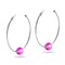 Pink | Silver | Mermaid Glass Hoop Earrings
