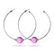 Pink | Silver | Mermaid Glass Hoop Earrings