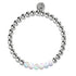 Rainbow White | Silver | Mermaid Glass Expression Bracelet