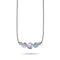 Grey | .925 Sterling Silver Gunmetal | Mermaid Glass Infinity Clasp Necklace