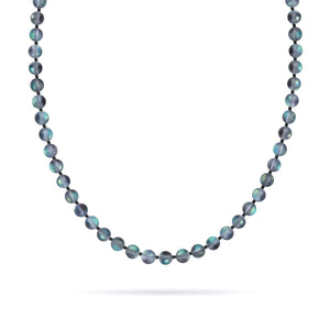 Grey | Silver | Mermaid Glass Knotted Necklace