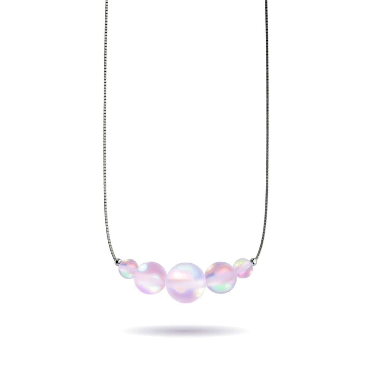 Lavender | .925 Sterling Silver | Mermaid Glass Infinity Clasp Necklace
