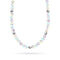 Rainbow White | Silver | Mermaid Glass Statement Necklace