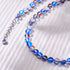 Unicorn Blue | Silver | Mermaid Glass Knotted Necklace