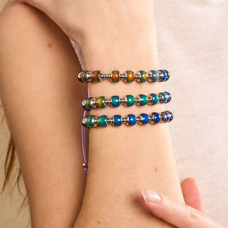 Chromata | Silver x Lilac | Mood Stone Charm Bracelet