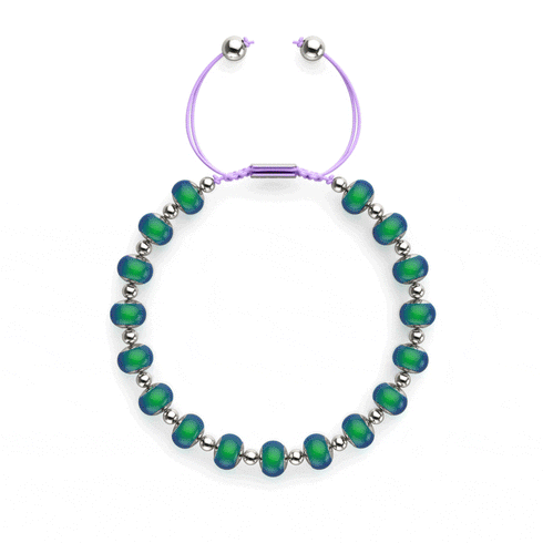 Chromata | Silver x Lilac | Mood Stone Charm Bracelet