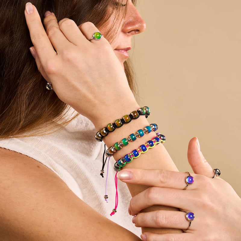 Chromata | Silver x Lilac | Mood Stone Charm Bracelet