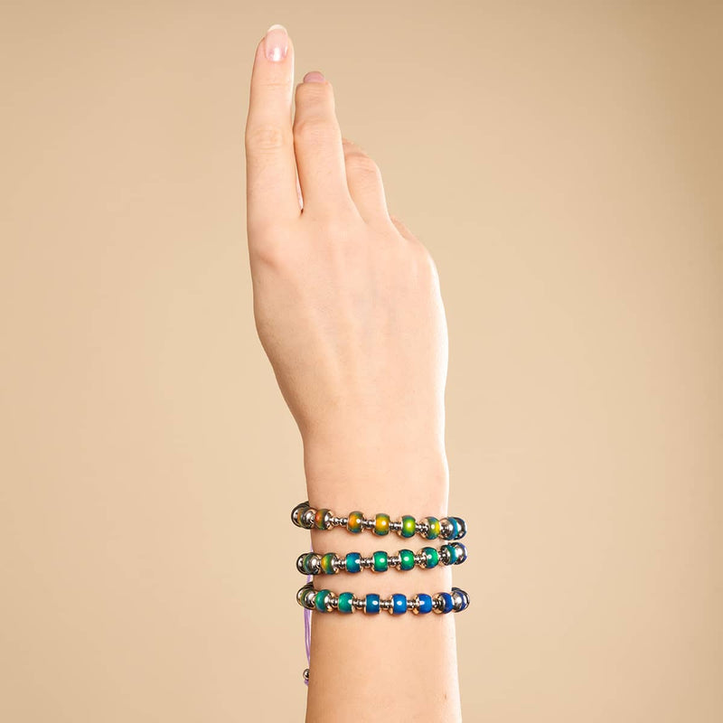 Chromata | Silver x Lilac | Mood Stone Charm Bracelet