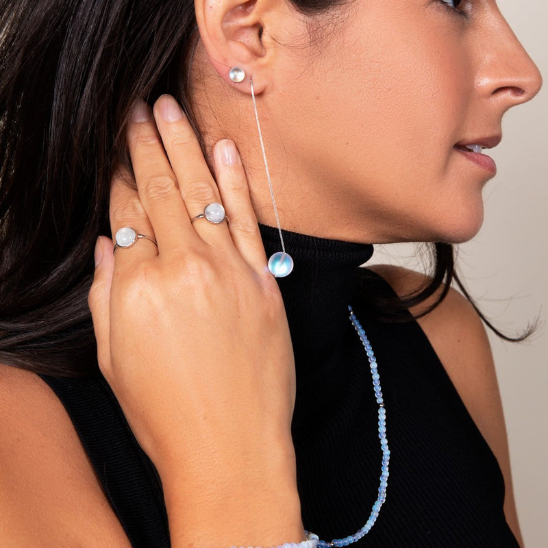 Rainbow Moonstone | .925 Sterling Silver | Ring