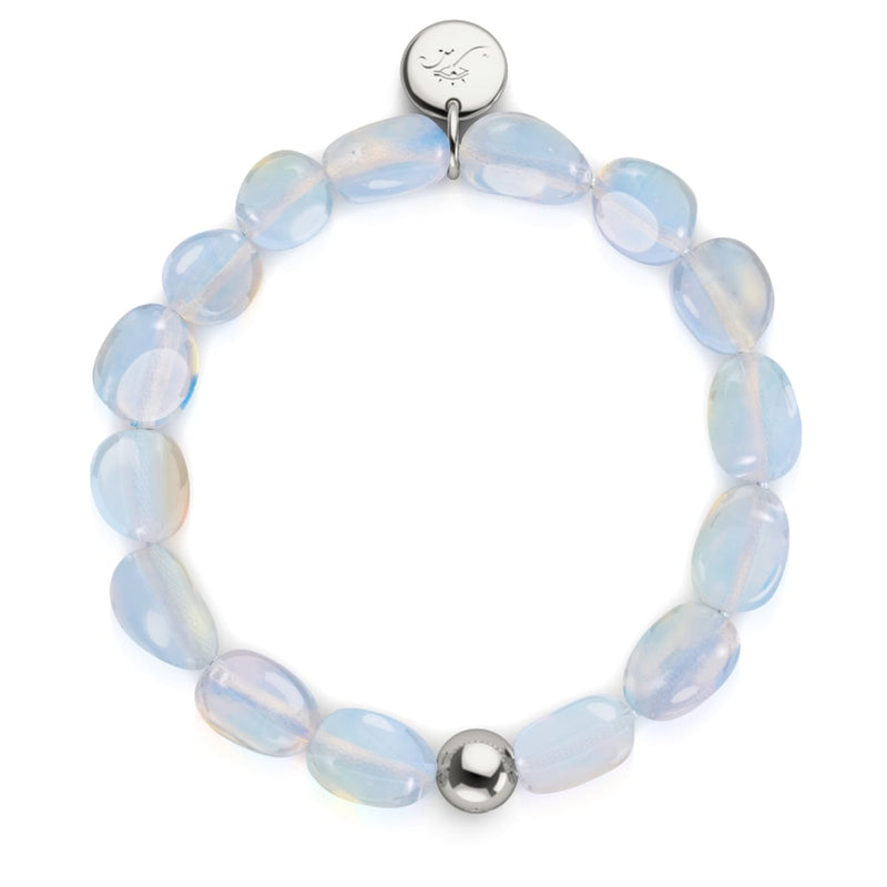 Opal Moonstone x .925 Sterling Silver | Pebble Bracelet