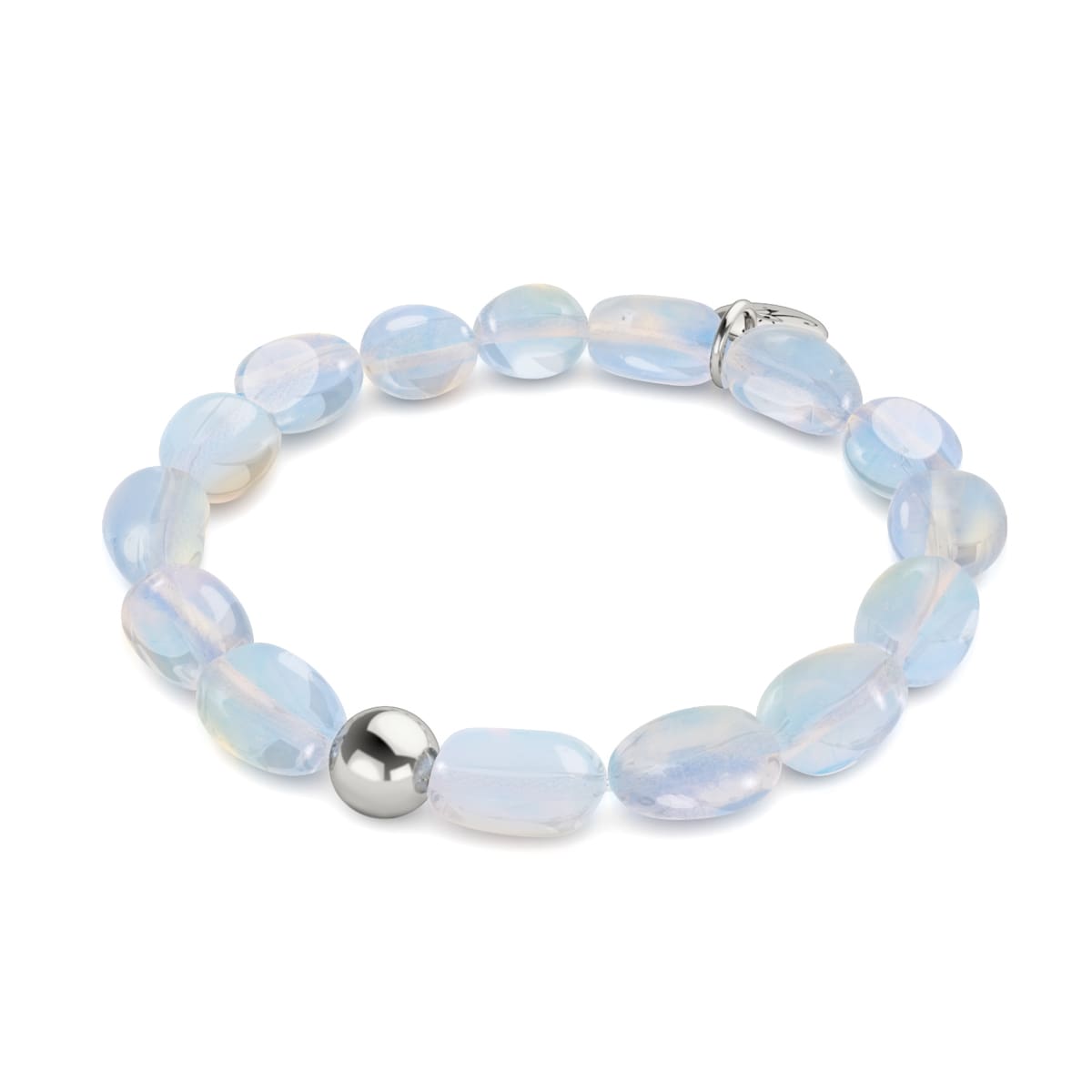 Opal Moonstone x .925 Sterling Silver | Pebble Bracelet