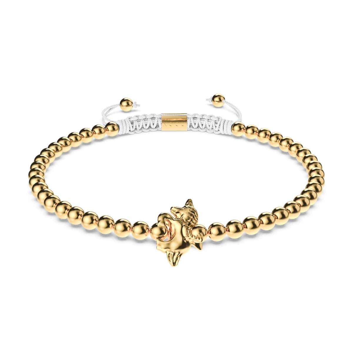 Pegasus | 18k Gold | Winged Unicorn Macrame Charm Bracelet