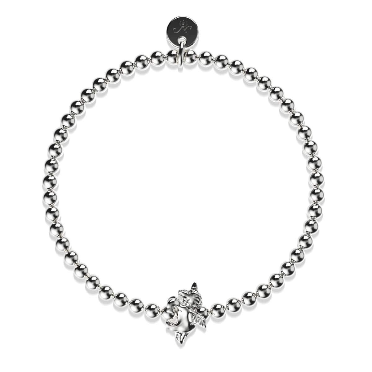 Pegasus | Silver | Winged Unicorn Charm Bracelet
