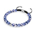 Picasso Porcelain Macrame Bracelet | Cobalt and Cream
