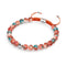 Picasso Porcelain Macrame Bracelet | Rusted Teal