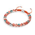 Picasso Porcelain Macrame Bracelet | Rusted Teal
