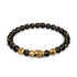 Mini Pixiu Feng Shui Bracelet | CARBON Element | Black Agate x 18k Gold