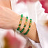 Mini Pixiu Feng Shui Bracelet | EARTH Element | Green Agate x 18k Gold