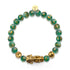 Pixiu Feng Shui Bracelet | EARTH Element | Green Agate x 18k Gold