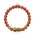 Pixiu Feng Shui Bracelet | FIRE Element | Red Agate x 18k Gold