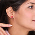 Ruby | .925 Sterling Silver | Prisma Stud Earrings