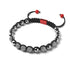 Silver and Red Enamel | Crystal Kikiballa Santa Bracelet | Black