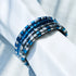 Serpentine | Blue Hematite x Gunmetal | Wave Bracelet